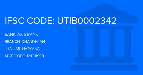 Axis Bank Dhandhlan Branch IFSC Code