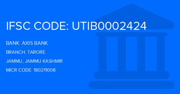 Axis Bank Tarore Branch IFSC Code