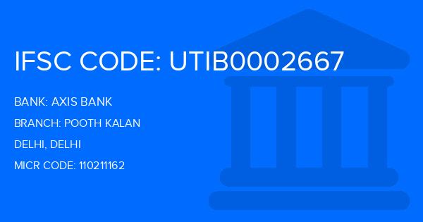 Axis Bank Pooth Kalan Branch IFSC Code