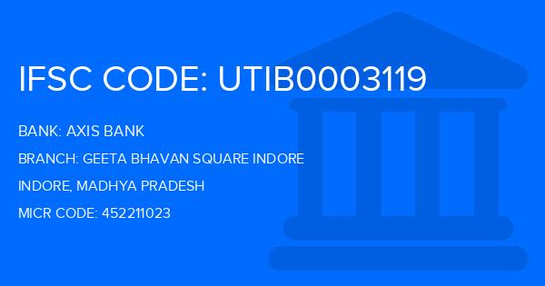 Axis Bank Geeta Bhavan Square Indore Branch IFSC Code