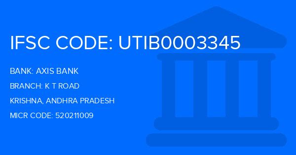 Axis Bank K T Road Branch IFSC Code