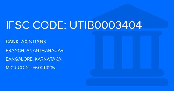 Axis Bank Ananthanagar Branch IFSC Code