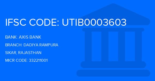 Axis Bank Dadiya Rampura Branch IFSC Code
