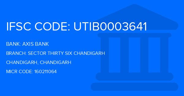 Axis Bank Sector Thirty Six Chandigarh Branch IFSC Code