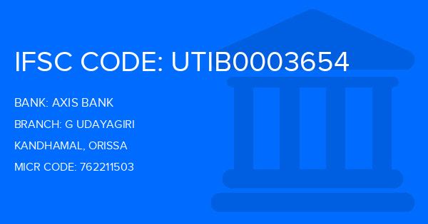 Axis Bank G Udayagiri Branch IFSC Code