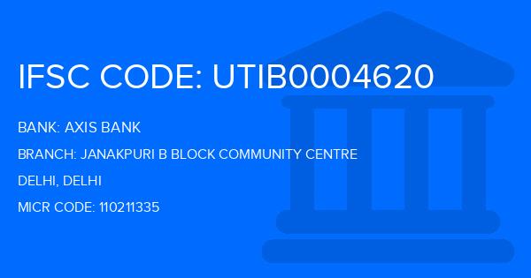 Axis Bank Janakpuri B Block Community Centre Branch IFSC Code