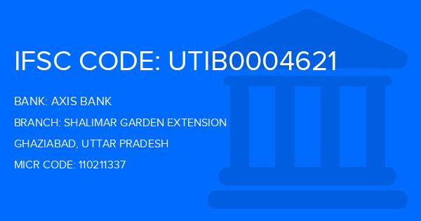 Axis Bank Shalimar Garden Extension Branch IFSC Code