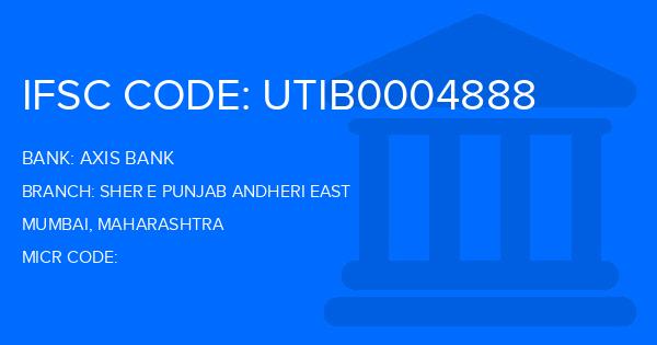 Axis Bank Sher E Punjab Andheri East Branch IFSC Code