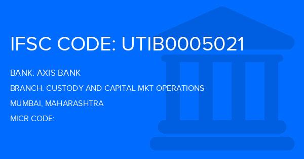 Axis Bank Custody And Capital Mkt Operations Branch IFSC Code