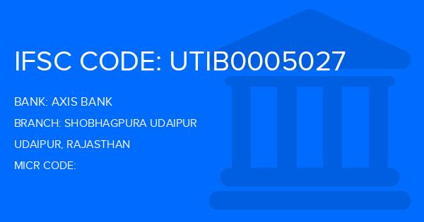 Axis Bank Shobhagpura Udaipur Branch IFSC Code