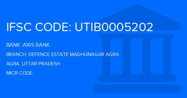 Axis Bank Defence Estate Madhunagar Agra Branch IFSC Code