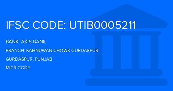 Axis Bank Kahnuwan Chowk Gurdaspur Branch IFSC Code