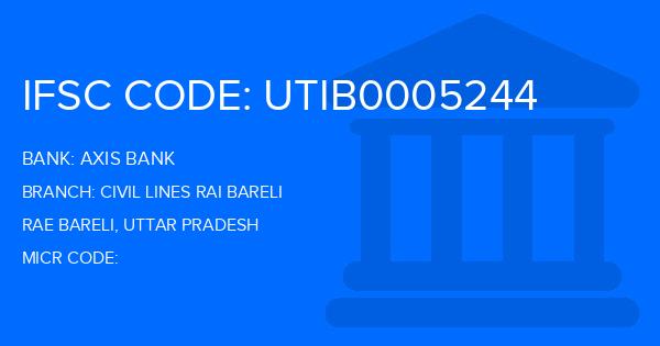 Axis Bank Civil Lines Rai Bareli Branch IFSC Code
