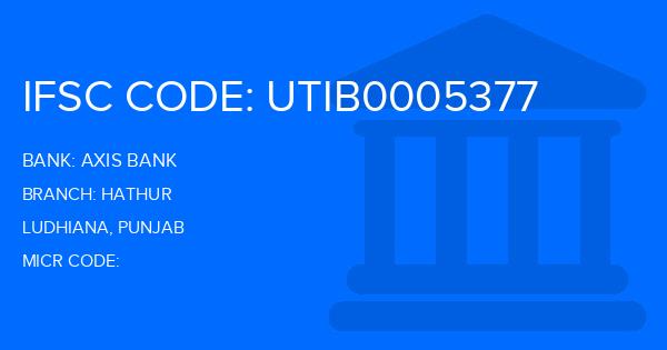Axis Bank Hathur Branch IFSC Code