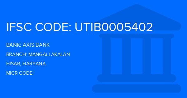 Axis Bank Mangali Akalan Branch IFSC Code