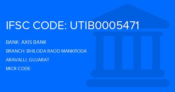 Axis Bank Bhiloda Raod Mankroda Branch IFSC Code