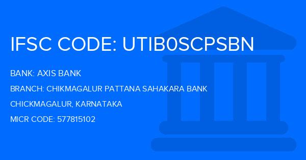 Axis Bank Chikmagalur Pattana Sahakara Bank Branch IFSC Code