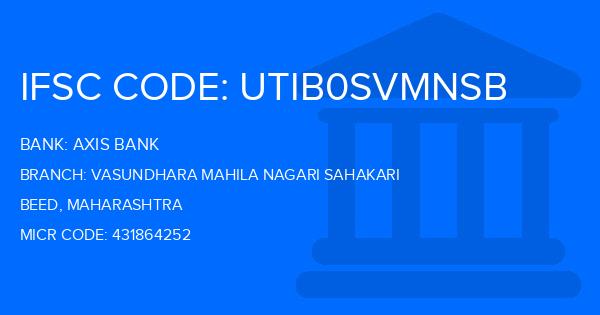 Axis Bank Vasundhara Mahila Nagari Sahakari Branch IFSC Code