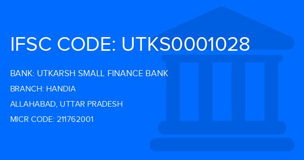 Utkarsh Small Finance Bank Handia Branch IFSC Code