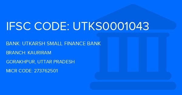 Utkarsh Small Finance Bank Kauriram Branch IFSC Code