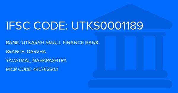 Utkarsh Small Finance Bank Darvha Branch IFSC Code