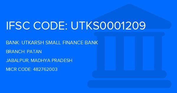 Utkarsh Small Finance Bank Patan Branch IFSC Code
