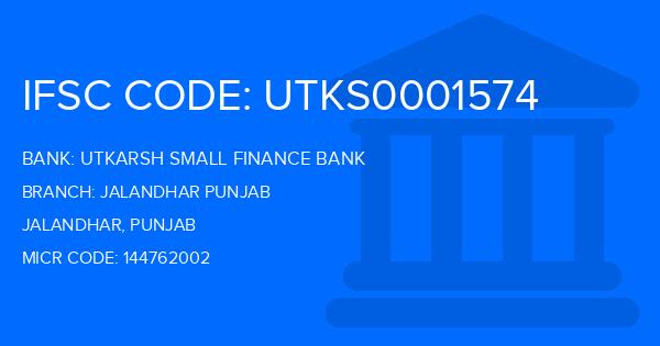 Utkarsh Small Finance Bank Jalandhar Punjab Branch IFSC Code