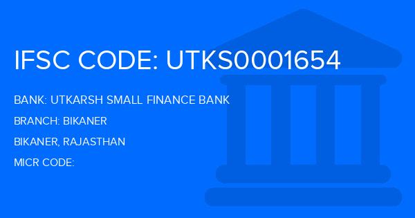 Utkarsh Small Finance Bank Bikaner Branch IFSC Code