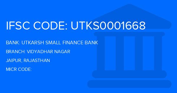 Utkarsh Small Finance Bank Vidyadhar Nagar Branch IFSC Code