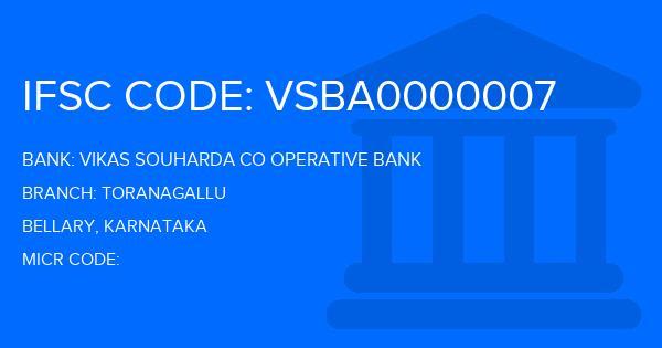 Vikas Souharda Co Operative Bank Toranagallu Branch IFSC Code