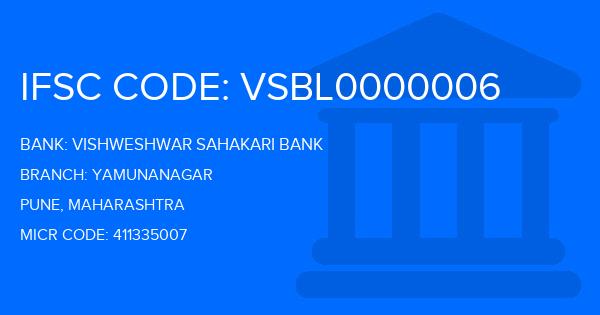 Vishweshwar Sahakari Bank Yamunanagar Branch IFSC Code