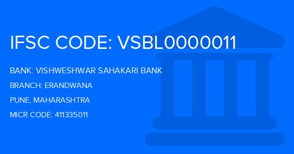 Vishweshwar Sahakari Bank Erandwana Branch IFSC Code
