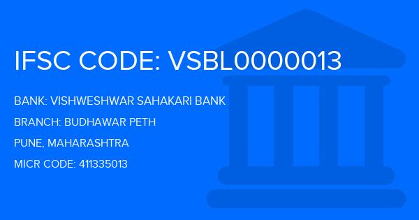 Vishweshwar Sahakari Bank Budhawar Peth Branch IFSC Code