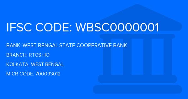 West Bengal State Cooperative Bank Rtgs Ho Branch IFSC Code