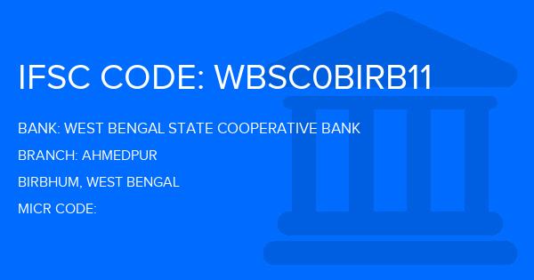 West Bengal State Cooperative Bank Ahmedpur Branch IFSC Code