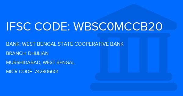 West Bengal State Cooperative Bank Dhulian Branch IFSC Code