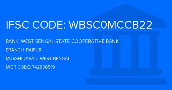 West Bengal State Cooperative Bank Raipur Branch IFSC Code