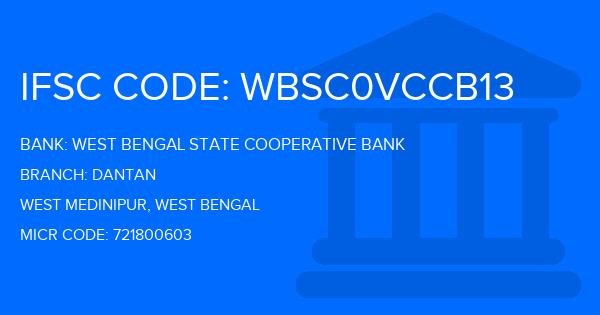 West Bengal State Cooperative Bank Dantan Branch IFSC Code