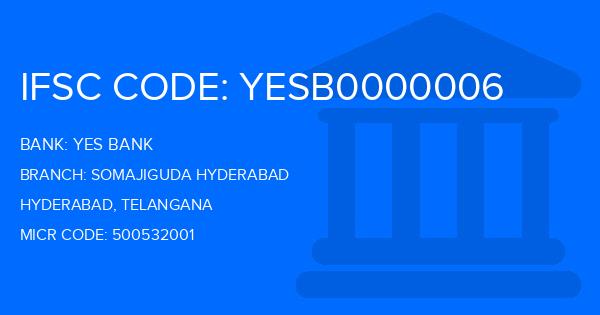 Yes Bank (YBL) Somajiguda Hyderabad Branch IFSC Code