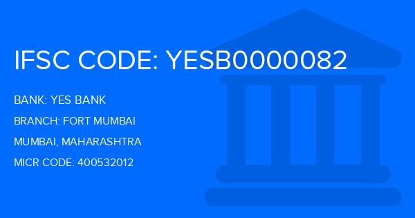 Yes Bank (YBL) Fort Mumbai Branch IFSC Code