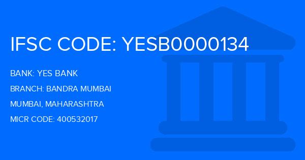 Yes Bank (YBL) Bandra Mumbai Branch IFSC Code