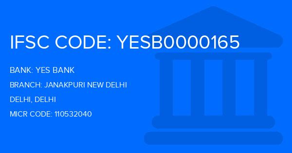 Yes Bank (YBL) Janakpuri New Delhi Branch IFSC Code