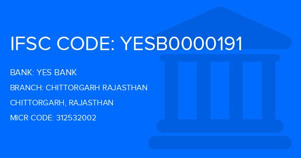 Yes Bank (YBL) Chittorgarh Rajasthan Branch IFSC Code