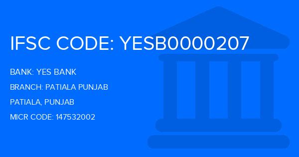 Yes Bank (YBL) Patiala Punjab Branch IFSC Code
