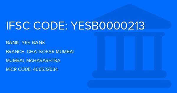 Yes Bank (YBL) Ghatkopar Mumbai Branch IFSC Code