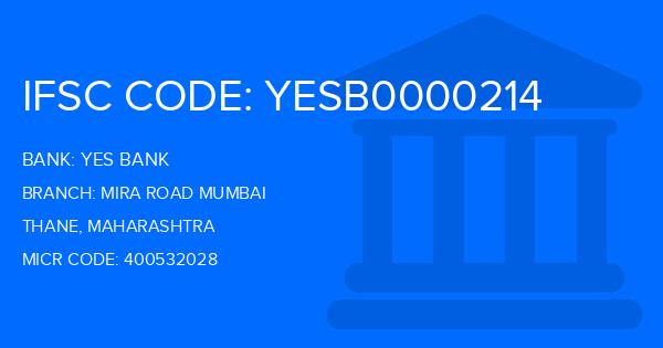 Yes Bank (YBL) Mira Road Mumbai Branch IFSC Code