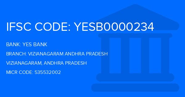 Yes Bank (YBL) Vizianagaram Andhra Pradesh Branch IFSC Code