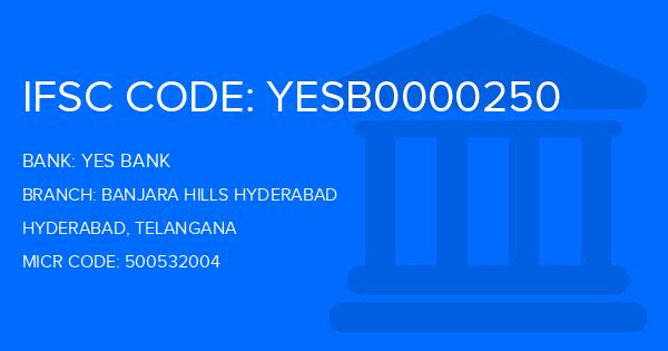 Yes Bank (YBL) Banjara Hills Hyderabad Branch IFSC Code