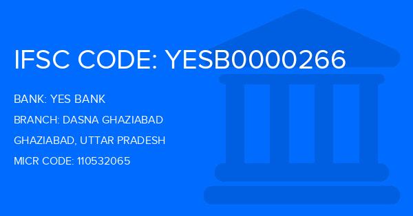 Yes Bank (YBL) Dasna Ghaziabad Branch IFSC Code
