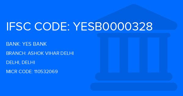 Yes Bank (YBL) Ashok Vihar Delhi Branch IFSC Code